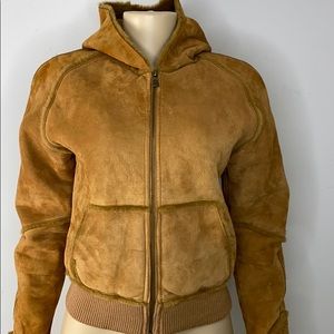 UGG Brown Leather Jacket size small